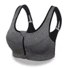 Zíper à prova de choque Sport Bra No aço anel acolchoado push up yoga sportswear women fitness runwearwhewbre atlético Brassier