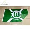 علم ألمانيا ألميونجاللندا (Bundesliga) Vfl Wolfsburg شنقا الديكور العلم 3ft * 5ft (150 سنتيمتر * 90 سنتيمتر) للمنزل