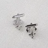 Största marknadsföring av manschettlänkar smycken 10 par Fashion Silver Boat Anchor Cufflink Father Make Men 039 S French Shirt Cuffli1626811