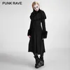 PUNK RAVE Gótico Longo Xale Casacos De Lã Retro Mulher Nobre Preto Lolita Doce Lã Casaco De Malha Decorado Roupas de Inverno Banquete