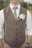Spring Men Wedding Casual Vests Custom Formal Groom Groomsmen Vest England Style Country Wear Slim Fitted