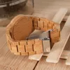 Bobo Bird Casual Bamboo Watch Watch japoński ruch na rękę Bamboo Wood Band Watches Quartz Watch for Men3093991