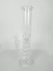 H: 26CM D: 3.8CM Bangs en verre vente chaude plates-formes pétrolières en verre dab rig main coup triple nid d'abeille percolateurs de cage à oiseaux fumant une conduite d'eau en verre