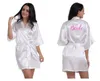 Cfung personifierade tryckta brudpartyrockar brudtärna mor till bruden brudgummen Main of Honor Wedding Day Present Satin Robe