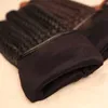 Gants de mode pour hommes Nouveaux hauts tisages authentiques en leathersolid poignets moutons gant manège d'hiver conduisant 18553029
