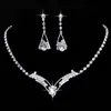 Sieraden Sets Bruiloft Ketting Armbanden Oorbellen (18 Stijlen) Nieuwe Crystal Mode Vrouwen Fonkelende V-vormige Rhinestone Charm Bridal