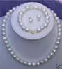 Set di orecchini con cintola per perle d'acqua dolce coltivata bianca da 8-9mm