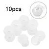 10 pz / set Vasetto di crema riutilizzabile Forma di fungo di plastica Scatole di crema per il viso Lozione Bottiglia di cosmetici Contenitore Cucchiaio Scatole di immagazzinaggio portatili