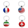 2018 Football Keychain Football Match Key Buckle Metal Country Flag Soccer Fans Souvenir Gift C4123