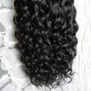 7Aマイクロループ人間の髪のブラジルの伸びが100gの処女の巻き毛の髪の黒いマイクロループの毛髪伸び深い巻き毛