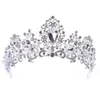 Nowy Diamond Diamond Crown Silver Handmade Headwear Hoop, ślubna suknia ślubna, ozdoby ślubne