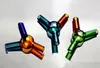Boule de couleur double volante ﾠ, Accessoires pour bangs en verre en gros, Pipe à eau en verre pour fumer, Livraison gratuite