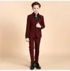 2018 Design Barn Formell Slitage 3 stycken 1 Knapp Boy Bröllop Groom Suits Polyester Boys Formal Bröllop / Födelsedag Custom Made