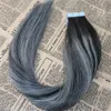 Fita remy virgem 100 em extensões de cabelo humano fita omber tira em extensões de cabelo trama dupla gule em cabelo brasileiro 100g40pcs4399990