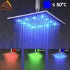 Quyanre 3 funkcja cyfrowe krany prysznicowe Zestaw LED opadów deszczu prysznic wodospad 3 -drogi cyfrowy koście