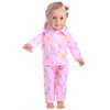 Beaucoup de styles pyjama fraise pour poupée fille américaine de 18 pouces pour cadeau de bébé, 43cm Baby Born zap, accessoires de poupée
