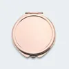 Specchio per trucco compatto rotondo in oro/oro rosa Specchio abbastanza compatto Specchi per borse da donna graziosi spedizione veloce F1280
