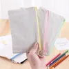 Toile vierge fermeture à glissière Crayon sacs pur coton stylo pochettes sacs cosmétiques 20.5x13 cm livraison gratuite wen6575