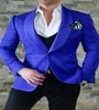2018 Brand Style Suits Men Black White Floral Pattern Men Suit Slim Fit Groom Tuxedo 3 Piece Custom Prom Blazer 467