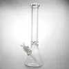 Tubo d'acqua di vetro 14 '' 9 mm Basettale Bong Bongs Bongs alti tubi alti gorgogruzolo in testa scientifico bong di vetro spesso