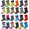 20 Paare / Los Kreative Männer bunter gestreifter Cartoon gekämmte Baumwolle Happy Socks Mannschaft Wedding Gift beiläufige Verrückte lustige Socken verrückt