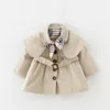 Детская куртка детская одежда для девочки для девочки Trench Coat детская куртка одежда весна верхняя одежда 6-36 МОТС