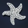 Stunning Diamante Starfish Brooch Top Quality Crystals Star Brooch Pins Women Party Elegant Bouquet Pins Corsage