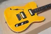 Guitare électrique en acajou jaune avec micros HH, touche en palissandre, reliure double face, offrant des services personnalisés