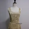 Tatsächliches Foto-Kurzschluss-Abschlussball-Kleid-Goldspitze-Sleeveless Vestidos de Cuto Cocktailkleider-hochwertige 2019 neue Heimkehr-Kleid-Hautpstraße