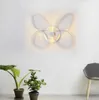 Modern Minimalist LED Ceiling Light Butterfly Chandelier Lighting Dimmable Home Lamp for Kids Room bedroom