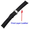 Watch Bands 22mm Quick Release Genuine Leather Band For Gear S3 Classic Frontier Garmin Chronos Butterfly Buckle Strap