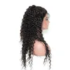 360 Lace frontal peruca Kinky da onda encaracolado Cabelo Humano-Glueless 130% Densidade brasileira Virgin Remy Perucas com bebê cabelo para Preto