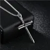 MIC 12pcs Fashion Nails Cross Alloy Charm Pendant Necklace For Male Jewelry Accessories 3-color selection