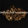 35mm-50mm slumpmässig storlek Freeform Broken Tips Guld Titanumbelagd Crystal Cluster Quartz Drusy Geode Gemstone Collection Specimen Display 1pc