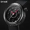 BREAK Mens Watches Top Sport Watch Japan MIYOTA Silicone Strap Clock Men Quartz Watches Casual Creative Wristwatch