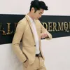 2018 Fashion Custom made Jacket Formal Dress Mens Suit Set men casual wedding suits groom Korean Slim Fit Dress (coat) D18101001