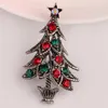 Beautiful Men and Womens Classic Pins Broothes Fancy Antique Style Rhinestone Christmas Tree Brooth for Sale