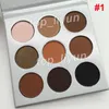 New 9 Colors pressed powder eye shadow palette 4 styles Eyeshadow bronze + Burgundy +Purple + blue honey Palette Cosmetic Eyeshadow Free DHL