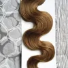 Tape In Human Hair Extensions 100g Skin Weft Tape Hair Extensions 40pcs/lot Brazilian Body Wave Hair Products