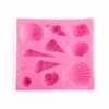1pcs 10 구멍 사랑스러운 로맨틱 조개 바다 쉘 실리콘 비누 금형 3D Sugarcraft 초콜릿 퐁당 케이크 몰드 장식 도구