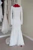 Mermaid Lace Modest Wedding Dresses With Long Sleeves Vintage Lace Country Western Simple Boho Bridal Gowns Custom Made