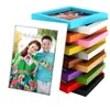 Creative Wood Photo Frame Easel Vorm Desktop Schilderen Houten Fotolijst Thuis Art Decor Geschenken voor foto's W $