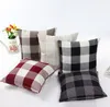 Tartan 45 * 45 cm Keten Ev Yastık Minder Kapakları Yatak Odası Seti Yastık Kılıfı Yılbaşı Hediyeleri Ev Dekor Parti Dekorasyon