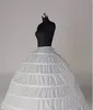 2018 In Stock Ballkleid Petticoat Billig weiße Crinoline Unterrock Hochzeitskleid Slip 6 Hoop Rock Crinoline für Quinceanera Kleid 267y