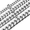 8mm/10mm/12mm/14mm 316L Stainless Steel Jewelry High Polish Miami Cuban Chain Necklace Men Punk Curb ChainDragon-Beard Clasp 24"/26"/28"/30"