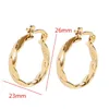 22K 23K 24K Thai Baht OR JAUNE GP BOUCLES D'OREILLES Hoop E Inde Bijoux Brincos Top Qualité Vague