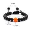 Naturel Agate 8mm Noir Pierre De Lave Bracelet DIY Aromathérapie Huile Essentielle Diffuseur Bracelet Tissé Élastique Bracelets Bijoux Hommes Femmes