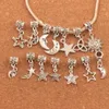 Mixed Star Moon Sun Metals Charm Beads 280 stks / partij Tibetaans Zilveren Dangle Fit Europese Armbanden DIY Heet Verkopen