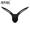 iEFiEL Male Mens Sexy Thongs See-through Mesh G-string Mens Low Rise Jockstrap Open Back Stretch Bikini Underwear Underpants12369