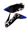 2018 Sexy Leopard Spitzschuh Damen Pumps Mischfarben Wildleder High Heels Schuhe Kim Kardashian Stil Spike Heels Hochzeitsschuh